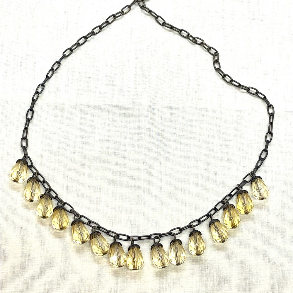 Vintage Costume Citrine Necklace